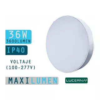 Panel Led Superficial 36w 8 Pulgadas 6500k 85-277v Lucerna