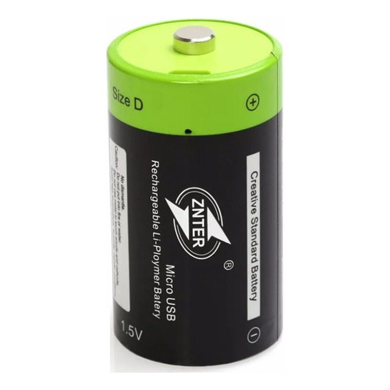 Pila Bateria Usb Recargable 4000 Mha P-litio  Tamaño D 2