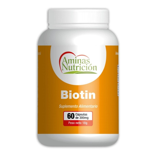 Biotina 5000 Mcg 60 Capsulas  Aminas Nutrición 