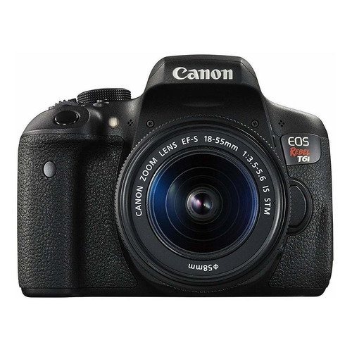  Canon EOS Rebel Kit T6i + lente 18-55mm IS STM DSLR color  negro