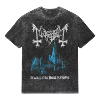 Camiseta Mayhem Demysteris Acid Wash Rock Activity