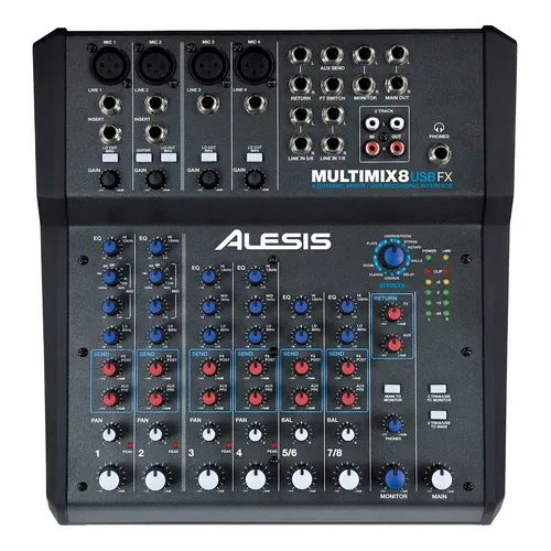 Sad1999！ALESIS MULTIMIX 8 USB FX Mixer Alesis Multimix 8 Usb Fx 8 Channel W/ Built-in Effects
