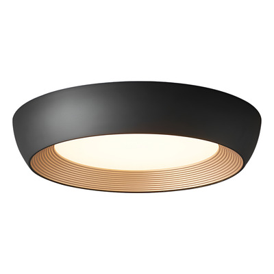 Plafon Boquero-l 32w Calido Dimerizable Negro/dorado Ø60cm