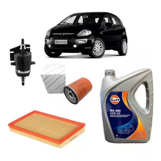 Kit Service X3 Filtros + Aceite 10w40 Fiat Punto 1.4 8v 