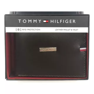 Carteira Masculina Tommy Hilfiger Em Couro Com Rfid Bk Ns 