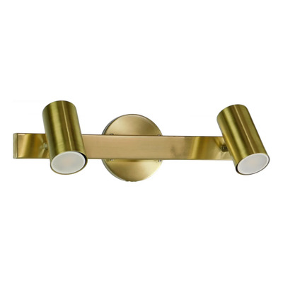 Lampara Liston 2 Luces Gu10 Movil Viena Apto Led Oro Oro Mate