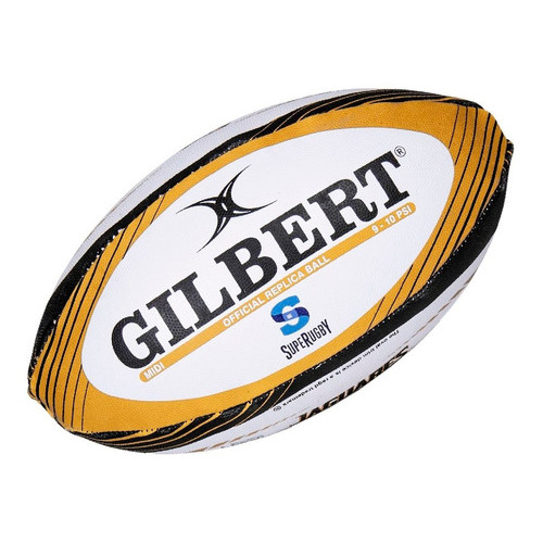 Pelota Rugby Midi Gilbert Oficial Colección Naciones Uar Color Amarillo Negro