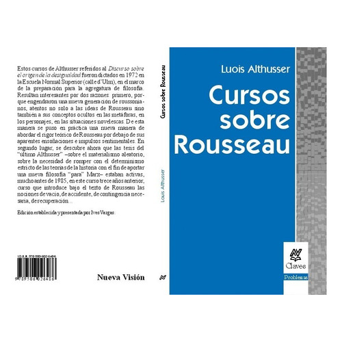 Cursos Sobre Rousseau, De Louis Althusser. Editorial Nueva Visión, Tapa Blanda En Español