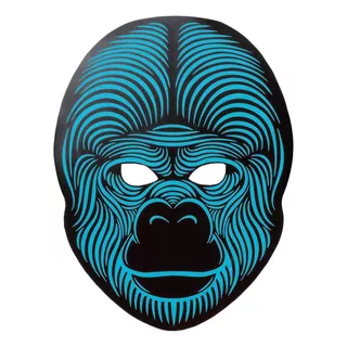 Mascara Audio Ritmica Gorila / Chewbacca Luminoso Led Color Azul