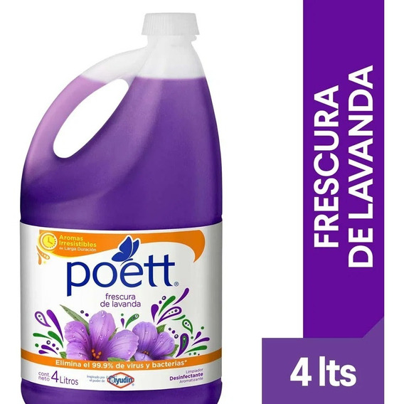 Limpia Pisos Poett Frescura De Lavanda Desifectante 4l