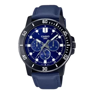 Reloj Casio Hombre Mtp-vd300bl Oficial!. Color De La Malla Azul
