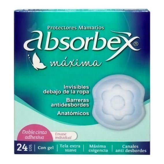 Protectores Mamarios Absorbex Maxima X 24 Unidades