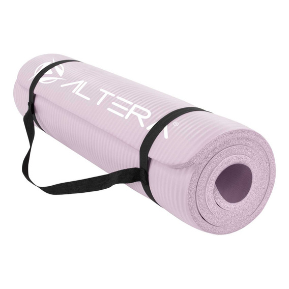 Tapete Yoga Portatil Ejercicio Pilates Correa Transportadora Color Lila Bruguer