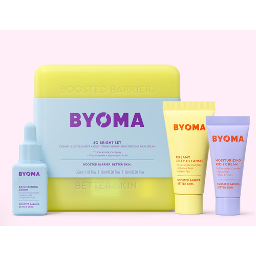 Byoma So Bright Set Minis Limpiador, Crema Y Serum