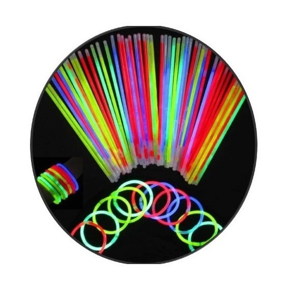 180 Pulsera Neon Cyalume Glow Colores Eventos Fiesta 