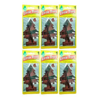 Kit 06 Aromatizante Little Trees Cheirinho Carro - Couro