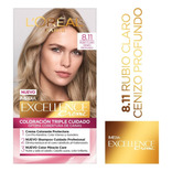 Kit Tintura L'Oréal Paris  Excellence Kit Tintura L'oréal París Excellence Creme Para Rubio tono 8.11 rubio claro ceniza profundo para cabello