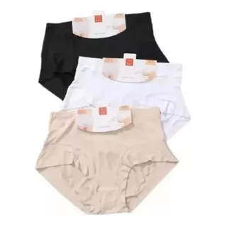 Pack 6  Calzones De Mujer Tiro Alto Bambu Nuevo K010