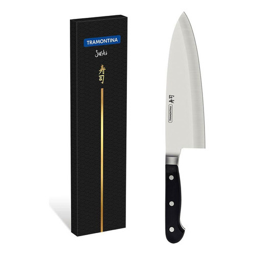 Cuchillo Tramontina 8 de acero inoxidable Deba Sushi Gold Black 24027/008