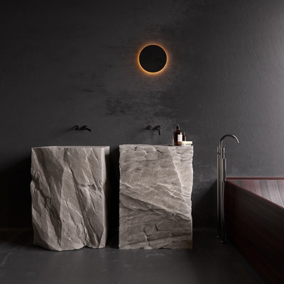Aplique De Pared Skote Big Negro 24w Moderno Exterior Lk