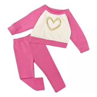 Conjunto Niña Pantalón Gatito Corazon  