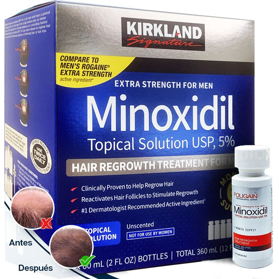 Minoxidil 5% Para 6 Meses + 1 Mes Gratis Foligain | Sellados