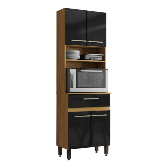 Armario Mueble Cocina Multiuso 4 Puertas 1 Cajón 