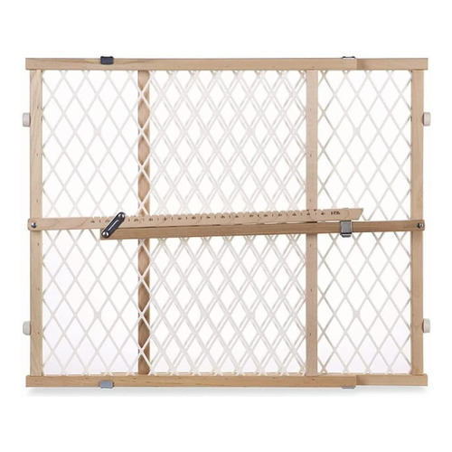 Puerta De Seguridad North States Toddleroo Madera Ajustable Color Beige