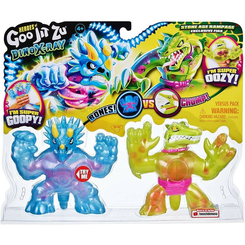 Heroes Of Goo Jit Zu Dino X-ray Tritops Vs Shredz Original