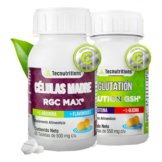 Kit De Suplementos Células Madre + Glutatión, Salud Perfecta