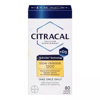 Citracal Calcium + D3 Slow Release 1200mg 80 Cápsulas