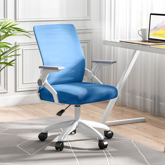 Silla Escritorio Barata Ergonómica Giratorias Oficina Gamer Color Azul Material del tapizado Algodón