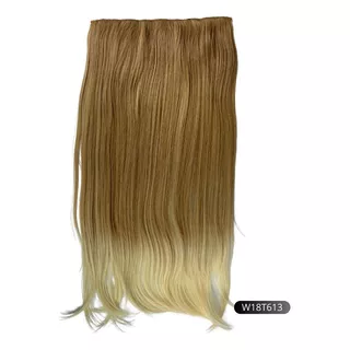 Tic Tac Aplique De Cabelo Orgânico Premium X Class 60cm 180g Cor W18t613 Ombré Loiro Médio/loiro Claríssimo