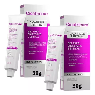 Cicatricure Gel Corpo Rosto Cicatrizes Estrias 30gr Kit C/ 2