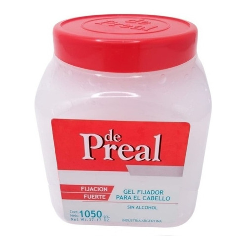 De Preal Gel Fijación Fuerte Pote X 1050g  Sin Alcohol