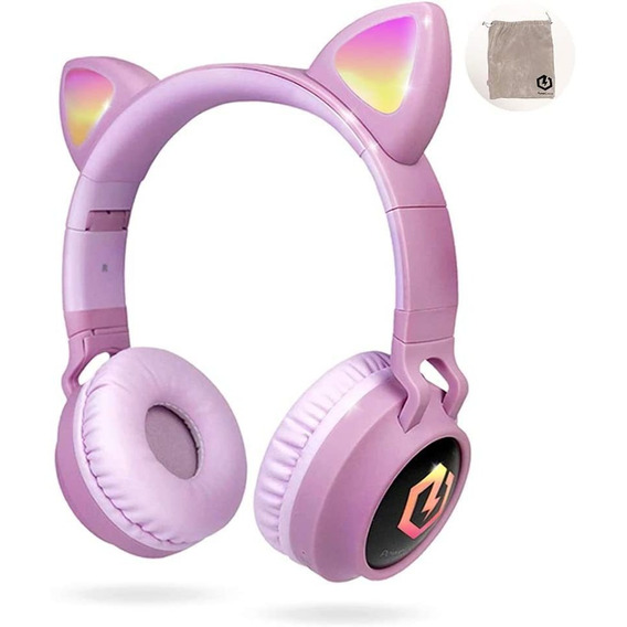 Auriculares Inalambricos Bluetooth Para Niños Con Luces Led