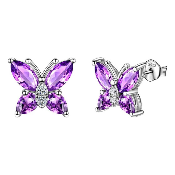 Pendientes De Plata 925 Super Hada Elfo Mariposa Para Mujer