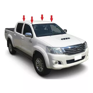 Toyota Hilux D/c 2011 / 2015 Molduras Techo Baguetas Negras