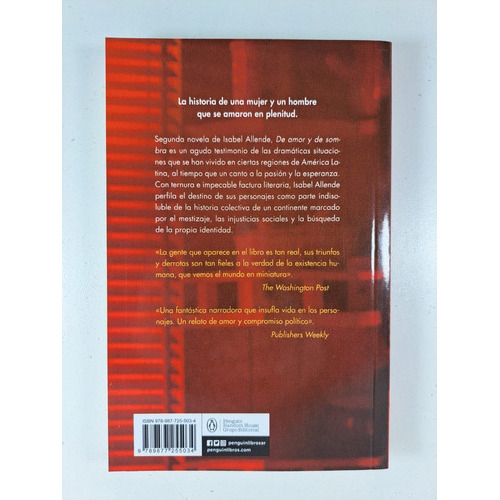 De Amor Y De Sombra, De Isabel Allende. Editorial Debolsillo, Tapa Blanda En Español, 2023