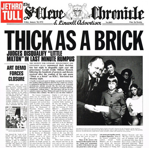 Jethro Tull - Thick As A Brick - Vinilo 180 Grs. -