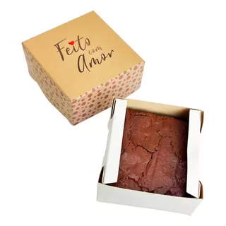 Embalagem Brownie Forneável (8 X 8 X 4cm) - 100 Unidades