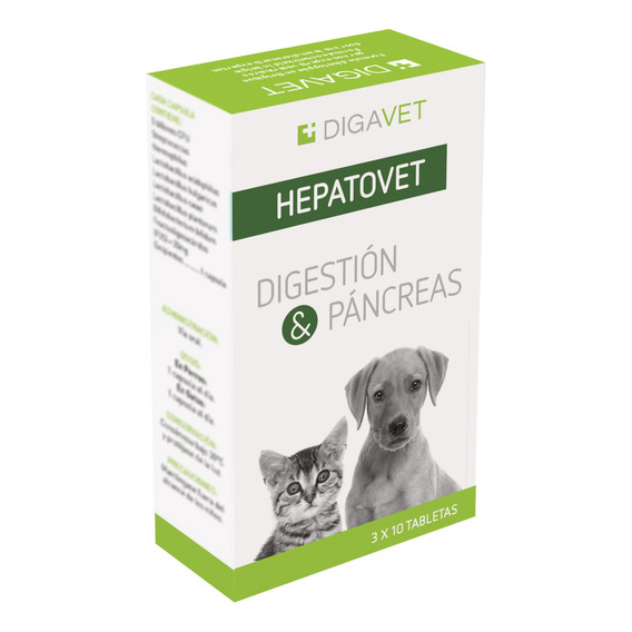 Hepatovet Digestion Y Pancreas Digavet 30 Comprimidos