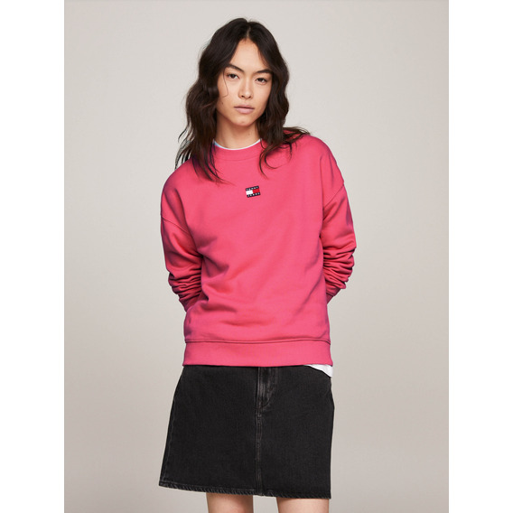 Sudadera Rosa De Felpa Y Corte Holgado De Mujer Tommy Jeans