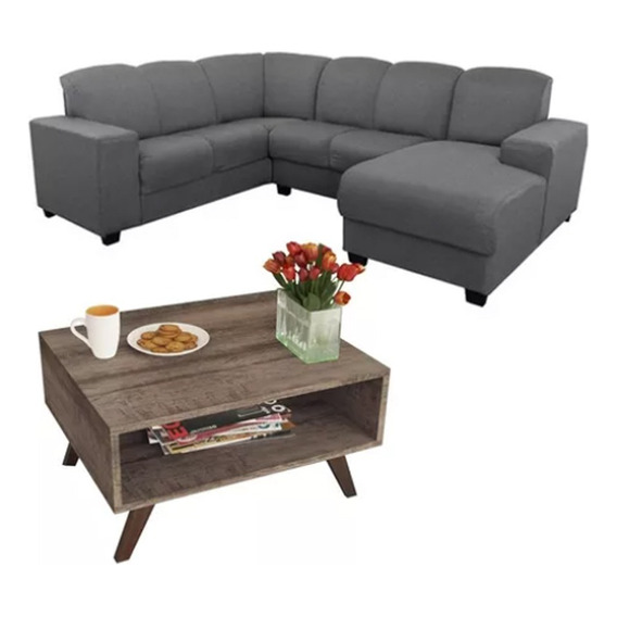 Sofa Esquinero Sillon Leblon + Mesa De Living 112219