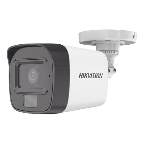 Hikvision Cámara de seguridad DS-2CE16D0T-LFS TURBOHD 1080 2mp Microfono integrado Metálica Luz dual 30 mts IR EXIR + 20 mts Luz Blanca Máxima seguridad Protección Exterior IP67