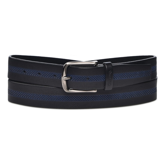 Cinturon Cuadra Para Caballero En Piel Genuina Negro Azul Color Azul Oscuro Talla 40