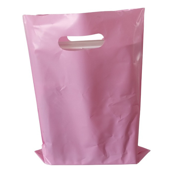 Bolsas Tipo Boutique 28x35 Cms Rosa Por Kilo