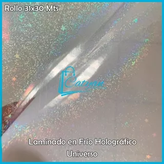 Rollo Laminado Frío Holografico Efecto Universo. 31x30mts