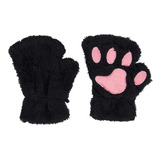 Kawaii - Guantes Oso Gato Neko Anime Cosplay Negros