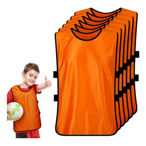 6pk Casacas Chaleco Entrenamiento Deportivo Futbol Para Niño